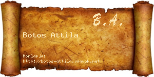 Botos Attila névjegykártya