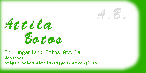 attila botos business card